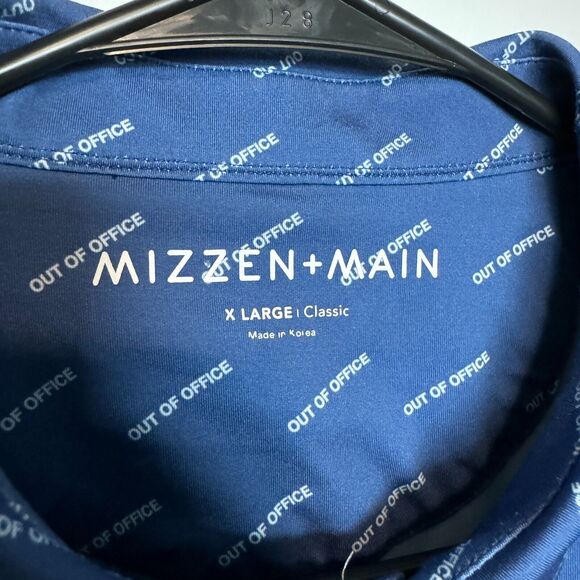Mizzen+Main Polo Shirt Mens XL Blue Out of Office Performance Stretch Classic - Picture 3 of 11